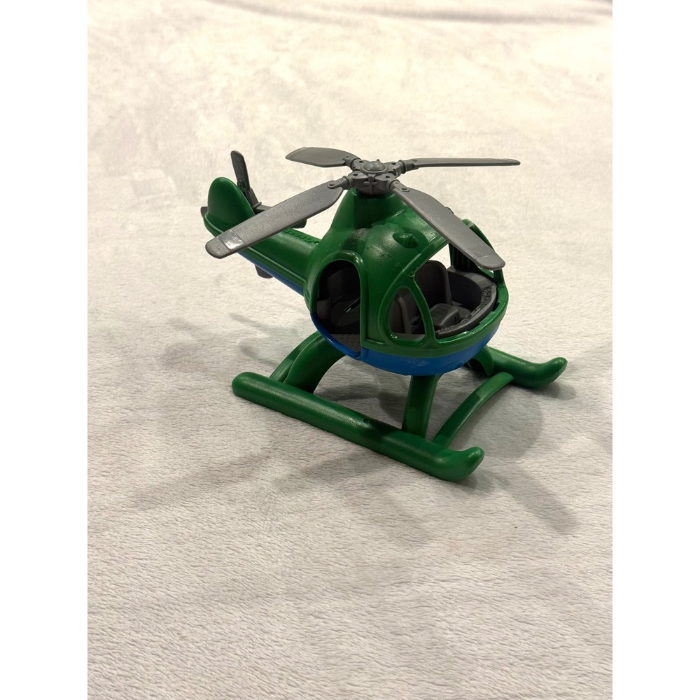 Green Toys Helicopter Green Blue Recycled Plastic Toy Made‎ in USA Eco Friendly